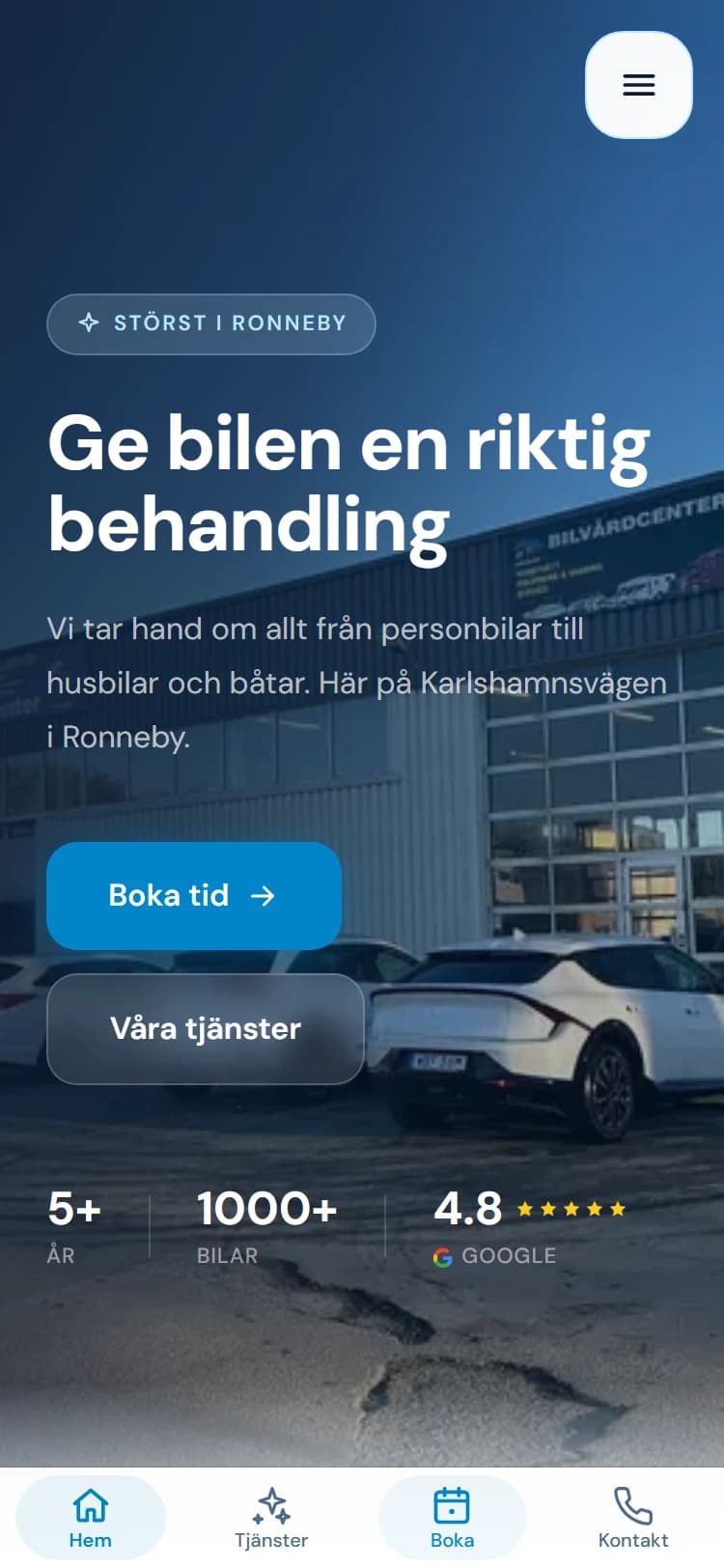 RBV Bilvård Center på iPhone